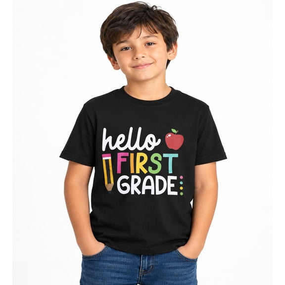 Hello First Second Third Grade Shirt for Kids 1st Grade Girl Funny First Day of School Back to School T-Shirt