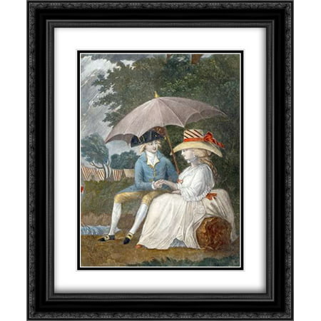 The Best Shelter, Under The Banner of Love 2x Matted 20x24 Black Ornate Framed Art Print by English