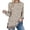 Khaki, variant on Women's Clothing Fashion Casual Long Sleeve Round Neck Split Top Loose Casual Pullover Top Shirt T Shirt Women Pack M