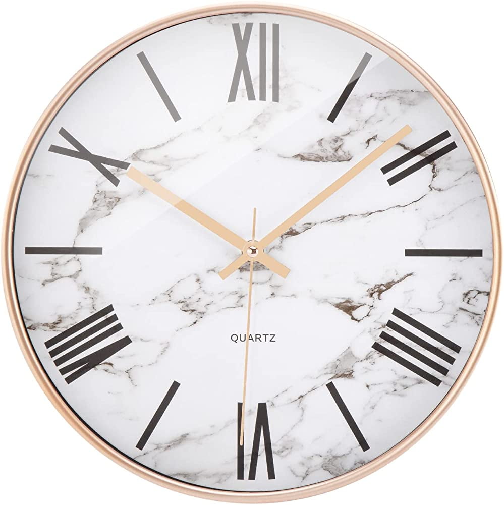 Wall Clock Without Ticking Noise Modern Quartz Radio Controlled Silent