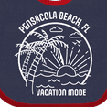thumbnail image 4 of Inktastic Summer Vacation Mode Pensacola Beach Florida Boys or Girls Baby Bib, 4 of 4