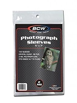 1000 BCW Brand 5 x 7 Photograph Photo Poly Sleeves 10 pack lot 