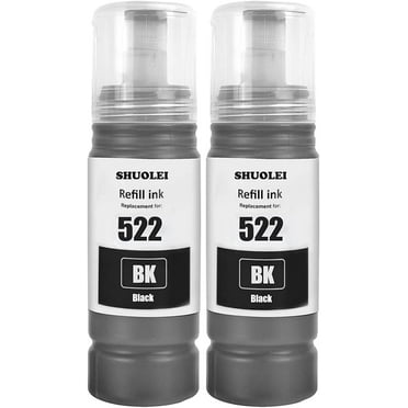 522 T522 Ink Compatible with Epson 522 T522 Refill Ink Bottles Work with EcoTank ET-2400 ET-2720 ET-2800 ET-2803