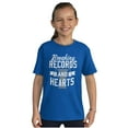 thumbnail image 3 of Breaking Records And Hearts Funny Crewneck T Shirts Boy Girl Teen Brisco Brands X, 3 of 6