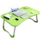 thumbnail image 1 of Escritorio para ordenador portátil para niños con portavasos, tablero de densidad, mesa de cama plegable para el hogar, dormitorio, verde, 1 of 5