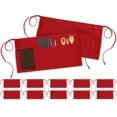 thumbnail image 5 of Utopia Wear Delantal de cintura con 3 bolsillos [paquete de 12] Camarera corta para hombres y mujeres, cocina, restaurante, manualidades, barbacoa, trabajo, delantales (rojo), 5 of 5