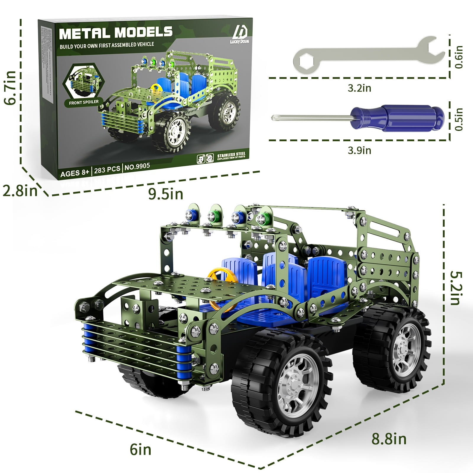 KukuFun Assembly Model Car Building Kits Toys for Kids Boys Ages 8-12 Years Old, Kids Stem Project Building Toys Model Truck Set