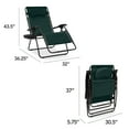 thumbnail image 2 of Best Choice Products Oversized Zero Gravity Chair, Folding Outdoor Patio Recliner w/ Cup Holder - Forest Green, 2 of 7