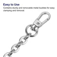 thumbnail image 4 of Uxcell 16"x0.24" Purse Chain Strap, 2Pack Purse Handle Shoulder Bag Replacement Strap(Silver), 4 of 5