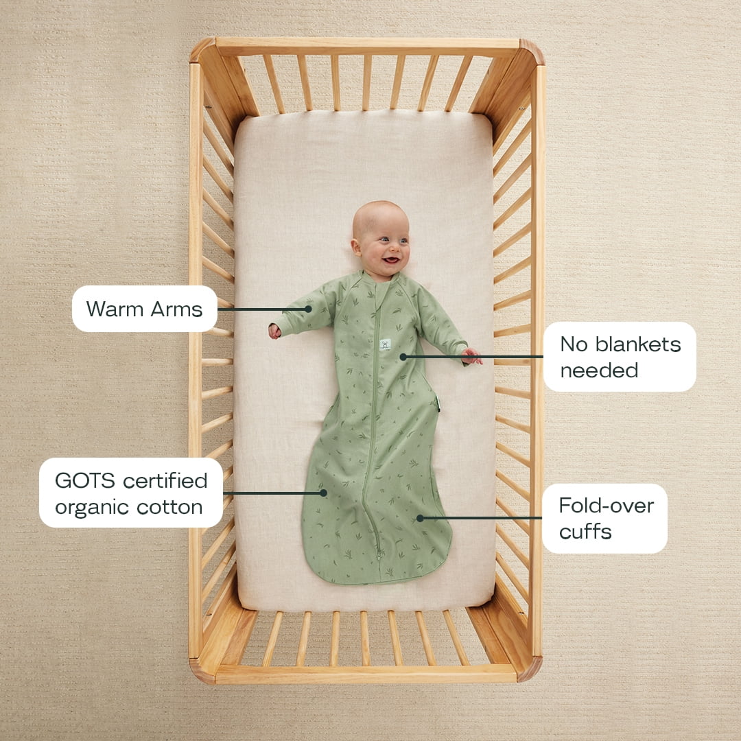 ergoPouch 1.0 Tog Jersey Sleeping Bag - Organic Cotton Baby Sleeping Bag, Made of Soft & Breathable Material for Peaceful Night's Sleep – Baby Wearable Blanket (Willow, 8-24 months)