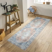 Adiva Rugs Machine Washable Water and Dirt Proof Area Rug for Living Room, Bedroom, Home Decor (MULTI, 2'6" x 16'4")