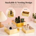 thumbnail image 4 of 4-Piece Gold Acrylic Cake Stand Risers, Stackable Square Cupcake Display Stand, 4 of 8