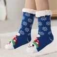 thumbnail image 4 of GILIGEGE Christmas Slipper Socks for Women with Grippers Non Slip, Fuzzy Funny Santa Sherpa Lined Xams Slipper Socks for Family Fluffy Winter Warm Lamb Fleece Socks Christmas Holidays Gifts, 4 of 5