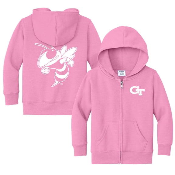 Toddler Chad & Jake  Pink Georgia Tech Yellow Jackets Logo Full-Zip Hoodie Jacket