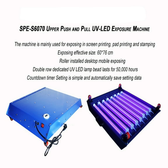 PreAsion Screen Printing LED Movable Exposure Unit Push Pull Type UV Plate Drying Machine 24*28in