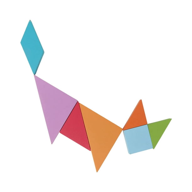 Rompecabezas de formas geométricas, juguetes magnéticos Tangram, juego de 7 bloques de patrones de madera de juguetes magnéticos Tangram, estándares líderes en la industria