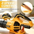 thumbnail image 3 of 21V Portable Cordless Leaf Blower, 100MPH & 476CFM, 2‑Speed Adjustable, Compatible with DEWALT 20V Battery, Tool Only, for Yard Lawn Driveway Cleaning, 3 of 11