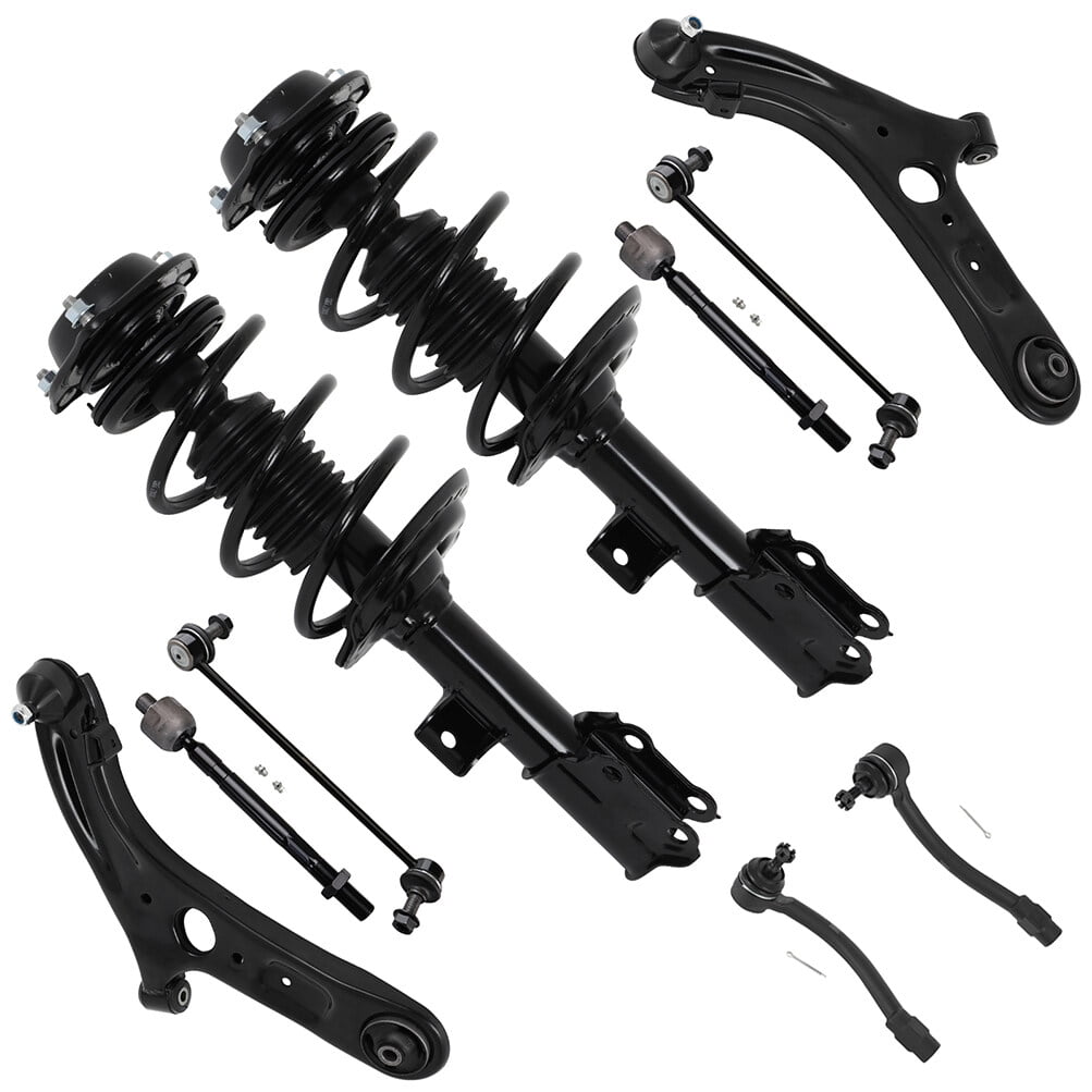 SCITOO Strut Shock for 2011-2016 for Hyundai Elantra Front Complete Struts Assembly Control Arm and Ball Joint Assembly Stabilizer Bar Link Kit Tie Rod End - 10pcs