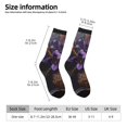 thumbnail image 2 of Fotbe Ornate Purple Floral Vase Calcetas Largas con Estampado para Hombre y Mujer – Calcetas de Compresión Transpirables y Elásticas, Viajar y Uso Diario Talla 5-11, 2 of 6