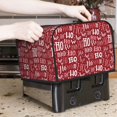 thumbnail image 6 of KLL Ho Funny Christmas Print 4 Slice Toaster Dust Covers Kitchen Small Appliance Cover with 2 Pockets,Can hold Jam Spreader Knife & Toaster Tongs (12.4 x 10.6 x 8.2), 6 of 6