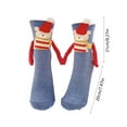 thumbnail image 3 of Funny Couple Socks Fuzzy Christmas Magnetic Mid-Calf Stockings for Women & Men - Novelty Xmas Gift for Friend (Gray), 3 of 6