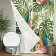 thumbnail image 4 of Xipuska Summer Shower Curtain - Water Repellent Fabric Shower Curtains Washable, Botanical Palm Leaves Flower Bird Animals Plants Decorative Cloth Bathroom Curtains Modern Bath Decor 72"x72", 4 of 6
