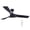 Black, variant on Bestco Low Profile Ceiling Fan 52" Modern Fan with Remote Control Timer 6 Speeds Black