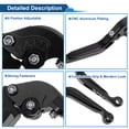 thumbnail image 4 of Palancas de freno y embrague cortas/largas únicas para Kawasaki ZX6R 2019-2025, palanca de freno ajustable en 6 posiciones, aleación de aluminio, negro sólido, 1 par, 4 of 7