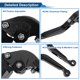 thumbnail image 4 of Palancas de freno y embrague cortas/largas únicas para Kawasaki ZX6R 2019-2025, palanca de freno ajustable en 6 posiciones, aleación de aluminio, negro sólido, 1 par, 4 of 7