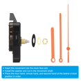 thumbnail image 5 of Uxcell Quartz Clock Movement Replacement Kit 1/2" Shaft for 2 to 3mm Clock Dial Thickness Green/Orange 1 Set, 5 of 7