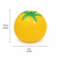 thumbnail image 2 of Realistic Tomato Squishy Toy, Yellow Tomato Shaped Stress Ball with Green Stem, Soft Slow Rising Fidget Toy, Anxiety Relief Stress Relief Sensory Toy for Kids Adults, Desk Decor Gift, 2 of 5