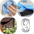 thumbnail image 5 of 3 Inch 3D Mailbox Numbers, Self Adhesive Waterproof House Numbers, DIY Address Numbers Sign, Number Stickers for Apartment, Home, Office, Hotel, Door, Room (Silver, Number 9), 5 of 6