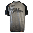 thumbnail image 2 of Harley-Davidson Men's T-Shirt Grey Black Iron Bond Raglan Short Sleeve (S58), 2 of 8