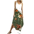 thumbnail image 1 of yoeyez Robes d'Été pour Femmes 2025 Maxi Été Sans Manches Longues Robes Florales Col en V Fendue Robe d'Été Grande Taille Fluide Robes de Plage Multicolore,G, 1 of 7