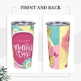 thumbnail image 4 of Taza de café de acero inoxidable con aislamiento de 20 oz para el día de la madre, taza térmica portátil con pajita, juego de tres piezas, 4 of 7