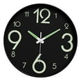 thumbnail image 3 of Lipstore Glow in The Dark Wall Clock 25cm Timepiece for Living Room Office Decoration Style C, 3 of 8