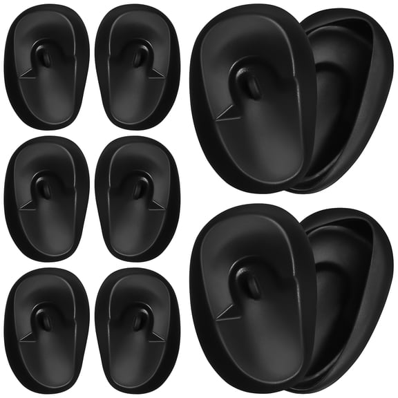 LITINKIMI 10pcs Salon Ear Heat Protector Shower for Ear Plastic Hair Dye Coloring Cover Earmuffs Home Silicone Protectors Black Shield Salon Covers Hairdressing Shower Dyeing Hair Dye Protector