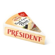 President Triple Cream Brie Cheese Wedge, 4 oz (Refrigerated)