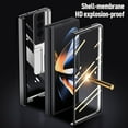 thumbnail image 3 of for Samsung Fold 4 Case, Transparent Electroplating Phone Case with Full Cover Hinge Protection, Clear Case with Built-in Screen Protector & Magnetic Kickstand for Galaxy Z Fold 4 5G - Rosegold, 3 of 7