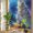 Indigo, variant on Abstract Art Wolfs Window Privacy Film Rainbow Static Cling Stain Glass Window Film for Glass Door, Decorative UV Blocking Sunroof Decal Sticker for Car Home 17.7"x39.3" Blue Moon Forest Black