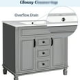 thumbnail image 7 of Bathroom Vanity With Top Sink - 36" Grey Cabinet Ergonomic Design Enhance Your Comfort Modern Ample Space Store All Necessities, 7 of 7