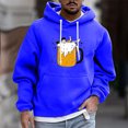 thumbnail image 1 of Sudadera con capucha para hombre, estilo casual, con cuello redondo, estampado, manga larga, blusa de poliéster, 1 of 5
