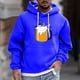 thumbnail image 1 of Sudadera con capucha para hombre, estilo casual, con cuello redondo, estampado, manga larga, blusa de poliéster, 1 of 5