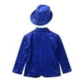 thumbnail image 4 of Miaeowve Boys Sequins Lapel Blazer Tuxedo Suit Jacket 1 Button Coat Wedding Birthday Party Formal Blue 12, 4 of 6