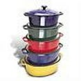 thumbnail image 2 of Paderno World Cuisine Chasseur Enamel Cast-Iron Oval Dutch Oven, 4-1/4Qt Blue, 2 of 2