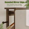 thumbnail image 3 of Leumius Rotating Full-Length Mirror Cabinet,360° Swivel Wood Jewelry Armoire with Hooks & Shelves for Bedroom/Closet, 3 of 7