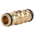 thumbnail image 2 of Brass Hose Tap Connector Copper Brass Hose Tap Connector Threaded Garden Water Pipe Adaptor Fitting, 2 of 8