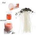 thumbnail image 4 of Mechas para Velas, 100 Piezas de Mechas para Velas pre Enceradas con Sostenedores de Algodón Cera de Soja Baja en Humo Mecha de Vela Pilar, 4 of 4