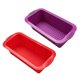 thumbnail image 2 of 2 Pieces Silicone Rectangular Toast Box Cake Molds Box Silicone Baking Mold Bread Baking Panpurple + Red, 2 of 3