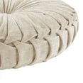thumbnail image 3 of Coussin de Sol Rond en Polyester Chenille Ivoire, 3 of 6